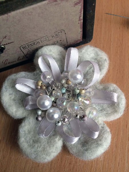 Wool brooches